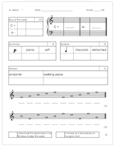 Level A Weekly Homework